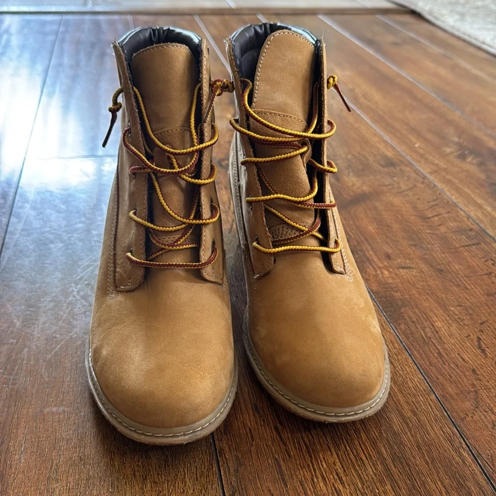 Timberland Tan and Brown Wedge Boots